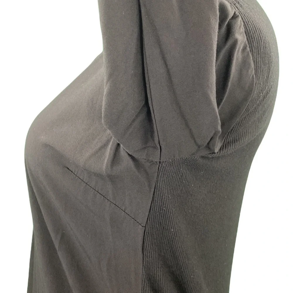 Splendid Classic Black Oversized V-Neck Blouse - Picture 8 of 10